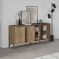 Μπουφές μελαμίνης Gora Megapap χρώμα ανοιχτό καφέ 180x35,6x82εκ.