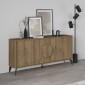Μπουφές μελαμίνης Gora Megapap χρώμα ανοιχτό καφέ 180x35,6x82εκ.