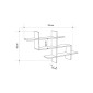 Ραφιέρα τοίχου Halic Megapap μελαμίνης χρώμα ανθρακί 150x22x82εκ.