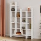 Βιβλιοθήκη μελαμίνης Manco Megapap χρώμα λευκό 122x25,5x188εκ.