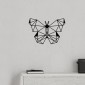 Διακοσμητικό τοίχου Butterfly Megapap μεταλλικό χρώμα μαύρο 50x2x35εκ.