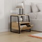 Κομοδίνο Pal Megapap χρώμα sapphire oak 45x40x50εκ.