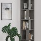 Βιβλιοθήκη γωνιακή Piano Megapap χρώμα γκρι ρετρό 31,4x31,4x158,9εκ.