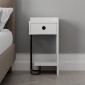 Κομοδίνο μελαμίνης Sirius Megapap δεξί χρώμα λευκό 32x30x61εκ.
