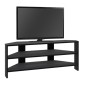 Έπιπλο τηλεόρασης γωνιακό Thales Megapap χρώμα black wood 110x36x45εκ.