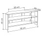 Έπιπλο τηλεόρασης γωνιακό Thales Megapap χρώμα black wood 110x36x45εκ.