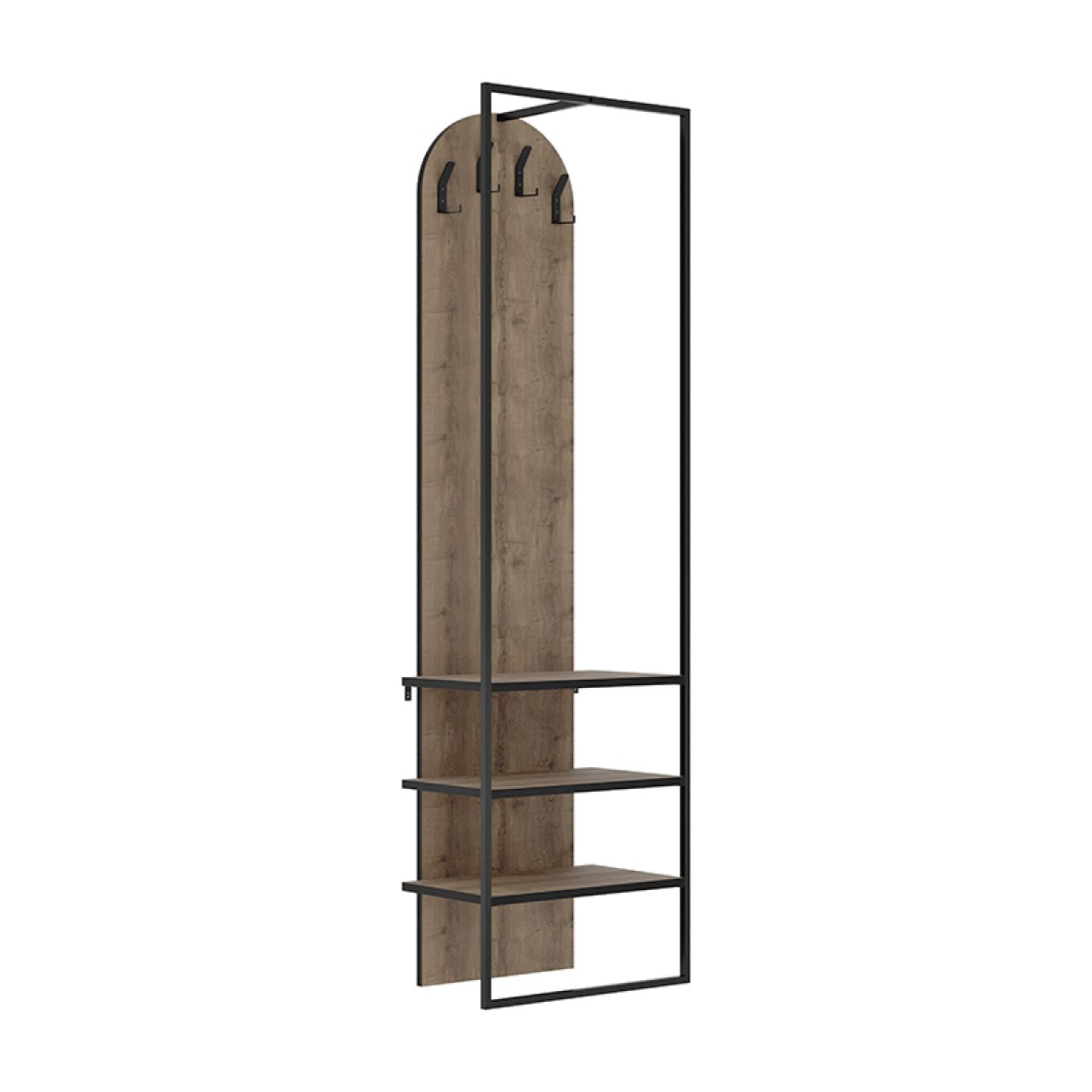 Έπιπλο εισόδου Archy Megapap χρώμα ανοιχτό καρυδί 53x31,7x180εκ.
