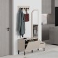 Έπιπλο εισόδου Mila Megapap με κρεμάστρα χρώμα sandstone120x37x171,6εκ.