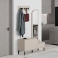 Έπιπλο εισόδου Mila Megapap με κρεμάστρα χρώμα sandstone120x37x171,6εκ.
