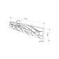 Κρεμάστρα τοίχου Flow Megapap χρώμα λευκό 63x1,8x9,8εκ.