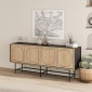 Μπουφές Joji Megapap χρώμα sapphire oak - silky black 186,8x40x77,6εκ.