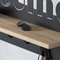 Κρεμάστρα τοίχου Welcome Megapap χρώμα μαύρο - sapphire oak 86x15,2x29εκ.