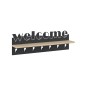 Κρεμάστρα τοίχου Welcome Megapap χρώμα μαύρο - sapphire oak 86x15,2x29εκ.