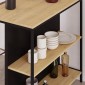 Τραπέζι μπαρ Detroit Megapap χρώμα sapphire oak - silky black 100x60x95εκ.