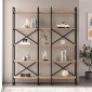 Βιβλιοθήκη Dusan Megapap χρώμα sepet oak 143,5x30x175εκ.
