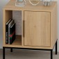Κομοδίνο Glynn Megapap χρώμα saphhire oak 45x35x50εκ.