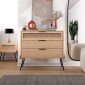 Συρταριέρα Naive Megapap χρώμα sapphire oak 93,1x40x83,1εκ.