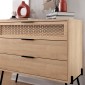 Συρταριέρα Naive Megapap χρώμα sapphire oak 93,1x40x83,1εκ.