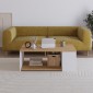 Τραπεζάκι σαλονιού Berg Megapap χρώμα sapphire oak - λευκό 110x60x40εκ.