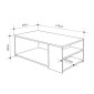Τραπεζάκι σαλονιού Berg Megapap χρώμα sapphire oak - λευκό 110x60x40εκ.