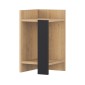 Κομοδίνο Elos Megapap αριστερό χρώμα saphhire oak - silky black 30x31,7x55εκ.