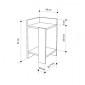 Κομοδίνο Elos Megapap αριστερό χρώμα saphhire oak - silky black 30x31,7x55εκ.