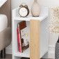 Κομοδίνο Elos Megapap αριστερό χρώμα λευκό - saphhire oak 30x31,7x55εκ.