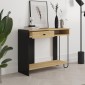 Κονσόλα Sirius Megapap χρώμα sapphire oak - silky black 100x35x79εκ.