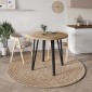 Τραπέζι Xana Megapap χρώμα sepet oak Ø90x77,5εκ.
