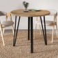 Τραπέζι Xana Megapap χρώμα sepet oak Ø90x77,5εκ.