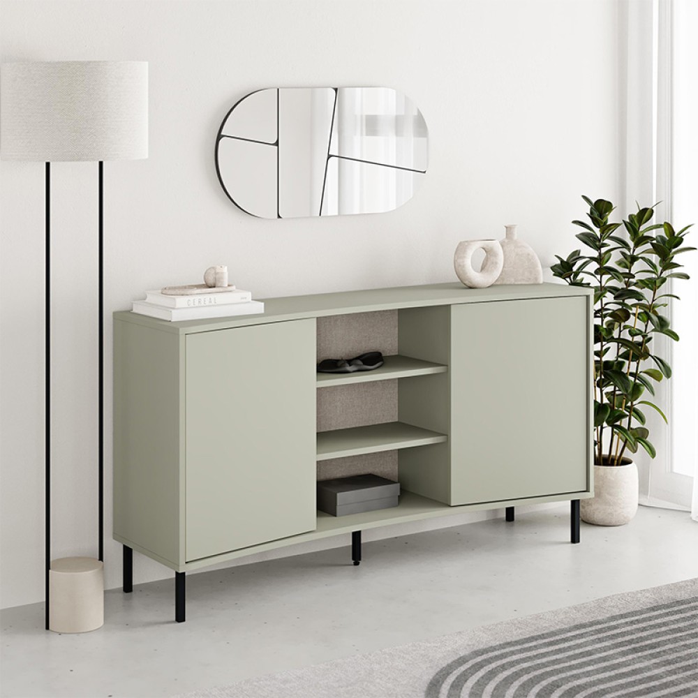 Μπουφές Frem Megapap χρώμα ash green 150x40x81εκ.