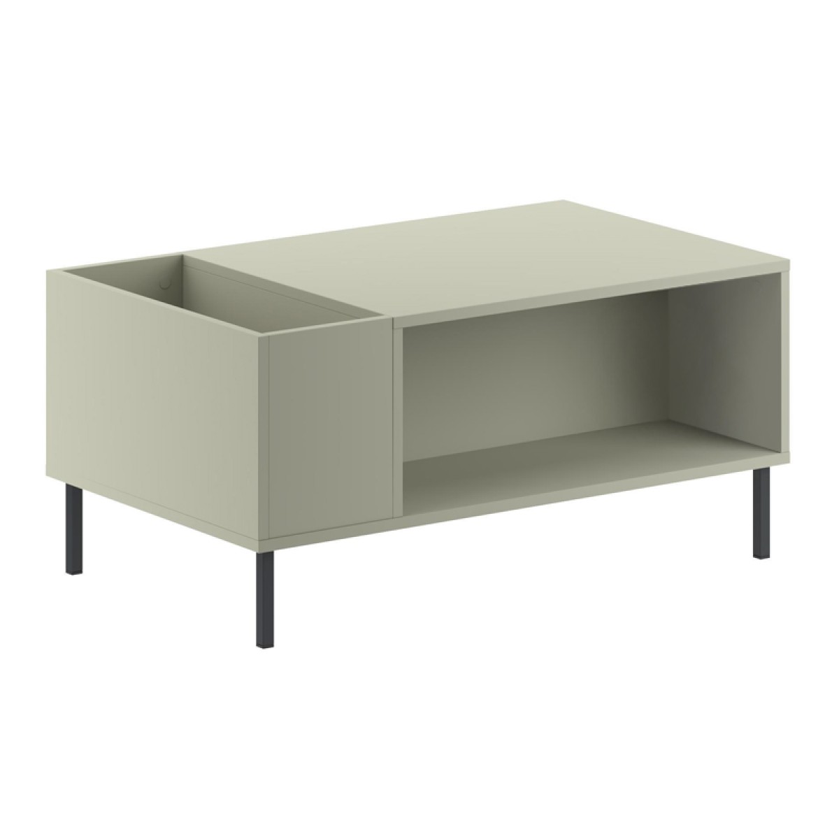 Τραπεζάκι σαλονιού Vena Megapap χρώμα ash green 100x60x42εκ.