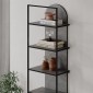 Βιβλιοθήκη Archy Megapap χρώμα γκρι ρετρό 53x31,7x180εκ.