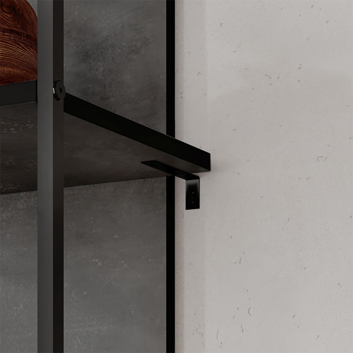 Βιβλιοθήκη Archy Megapap χρώμα γκρι ρετρό 53x31,7x180εκ.