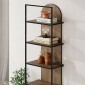 Βιβλιοθήκη Archy Megapap χρώμα ανοιχτό καρυδί 53x31,7x180εκ.
