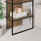 Βιβλιοθήκη Archy Megapap χρώμα ανοιχτό καρυδί 53x31,7x180εκ.