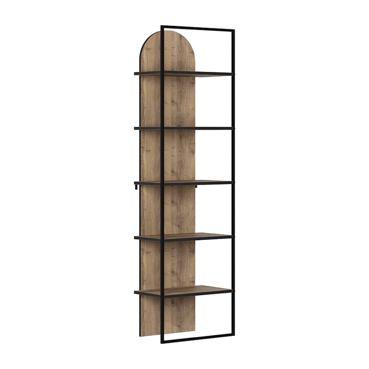 Βιβλιοθήκη Archy Megapap χρώμα ανοιχτό καρυδί 53x31,7x180εκ.