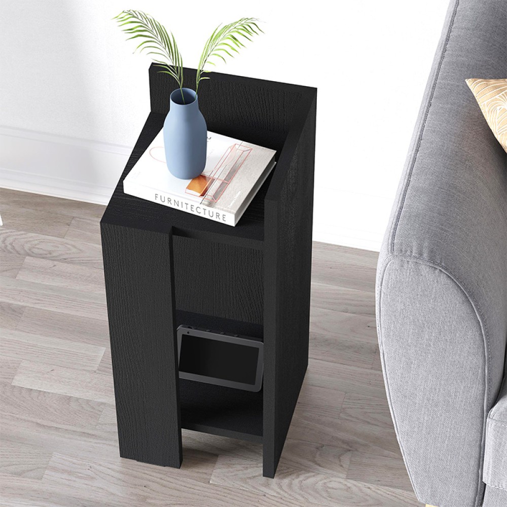 Κομοδίνο Elos Megapap δεξί χρώμα black wood 25x27x60εκ.
