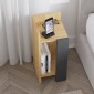 Κομοδίνο Elos Megapap αριστερό χρώμα sapphire oak - ανθρακί 25x27x60εκ.
