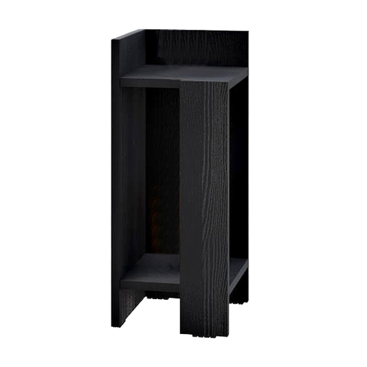Κομοδίνο Elos Megapap αριστερό χρώμα black wood 25x27x60εκ.