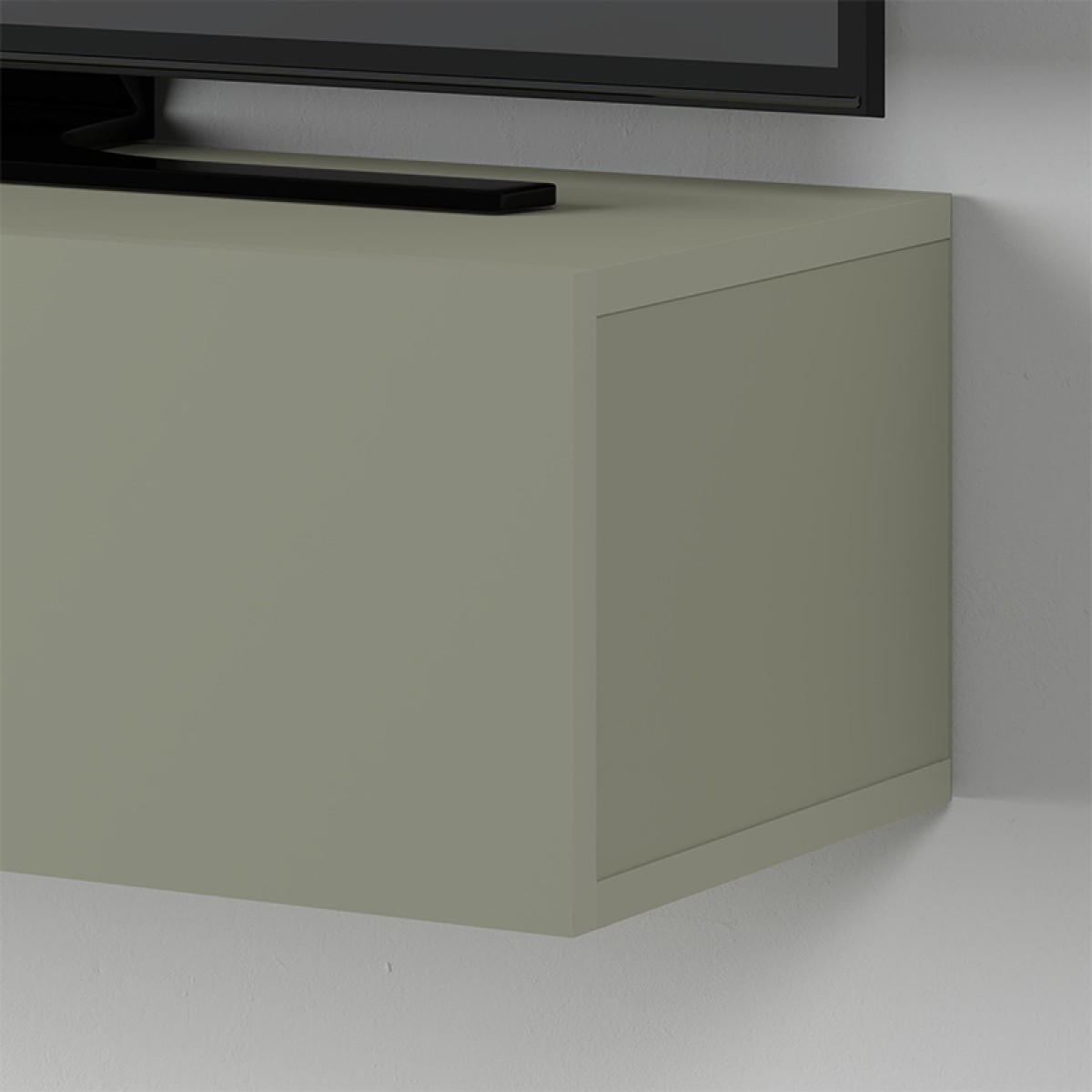 Έπιπλο τηλεόρασης επιτοίχιο Francy Megapap χρώμα ash green 135x31,7x25εκ.