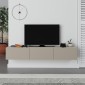 Έπιπλο τηλεόρασης επιτοίχιο Francy Megapap χρώμα sandstone 180x30x30εκ.
