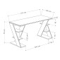 Γραφείο εργασίας Papillon Megapap χρώμα sapphire oak - λευκό 137x60x75εκ