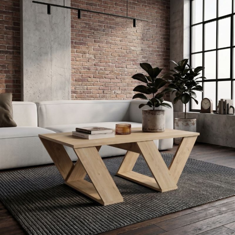 Τραπεζάκι σαλονιού Pipra Megapap χρώμα sapphire oak 110x60x40εκ.