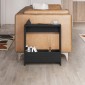Τραπεζάκι βοηθητικό Simpi Megapap χρώμα black wood 55x20x60εκ.