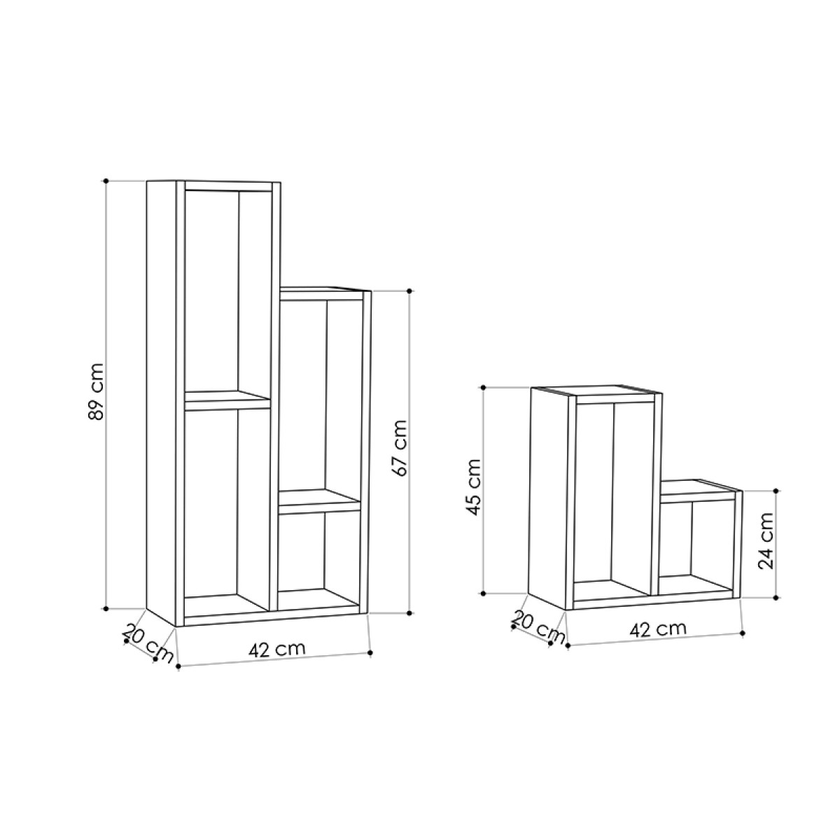 Ραφιέρα - Ανθοστήλη Sule Megapap χρώμα sapphire oak 84x20x89εκ.