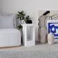 Τραπεζάκι βοηθητικό Tasos Megapap χρώμα λευκό 30x30x50,3εκ.