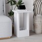 Τραπεζάκι βοηθητικό Tasos Megapap χρώμα λευκό 30x30x50,3εκ.