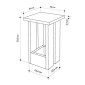 Τραπεζάκι βοηθητικό Tasos Megapap χρώμα sepet oak 30x30x50,3εκ.
