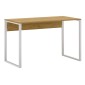 Γραφείο εργασίας Inna Megapap χρώμα sapphire oak - λευκό 100x60x75εκ.